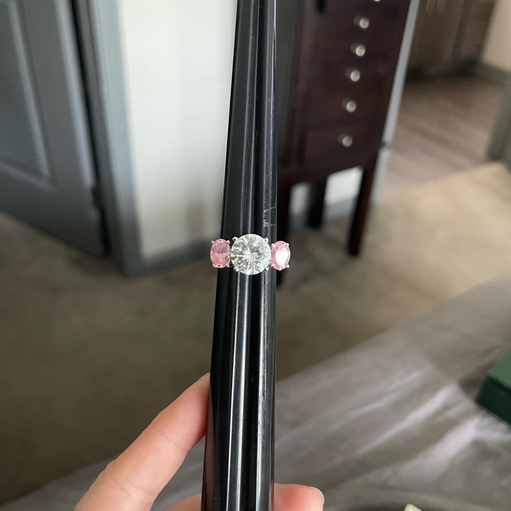 Pink sapphire ring 925